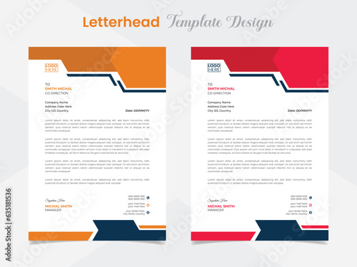 professional and creative corporate business style letterhead design