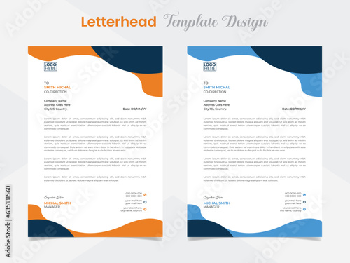 modern creative letterhead template with minimal design