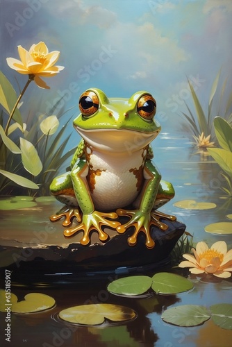 frog in the pond © ชนินทร์ เชื้อชิน