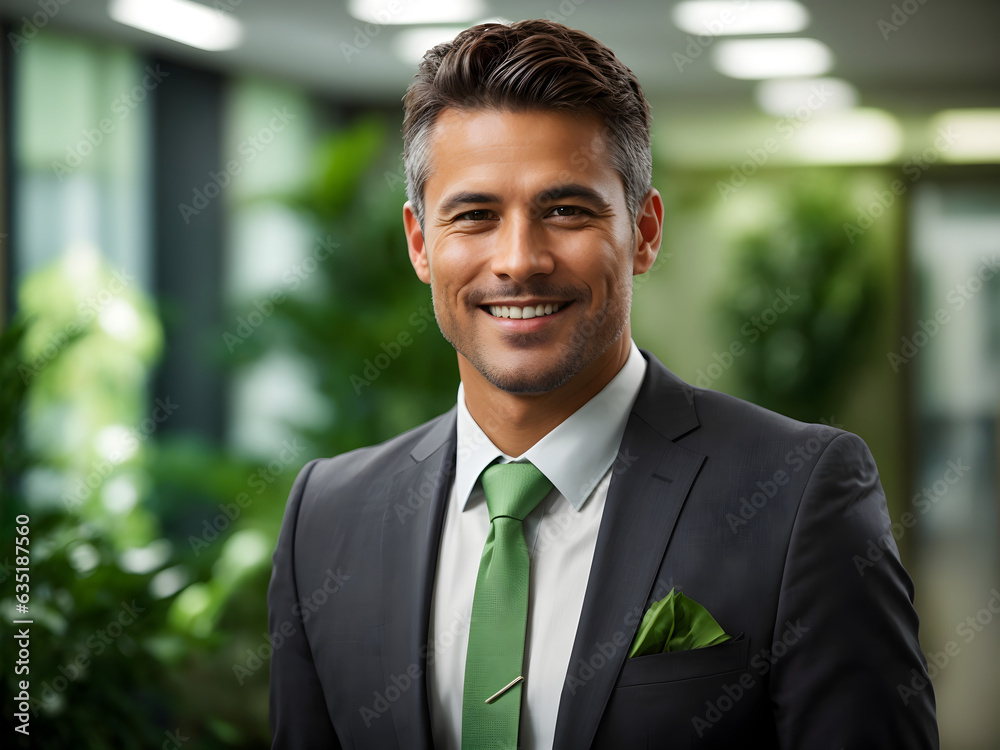 Successful white male entrepreneur in his 40s exuding confidence and achievement in business Successful white male entrepreneur in his 40s exuding confidence and achievement in business