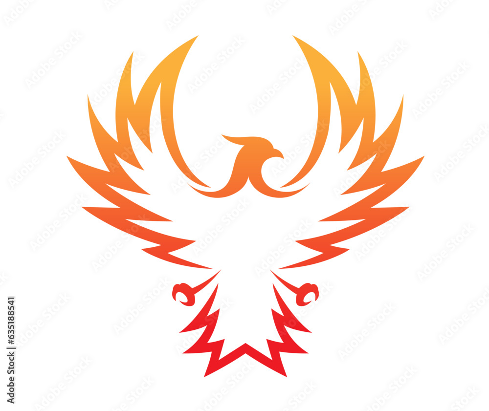 Creative Phoenix Fire Design Vector Symbol stock illustration Creative Phoenix Fire Design Vector Symbol stock illustration