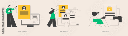 Headhunting company abstract concept vector illustrations.