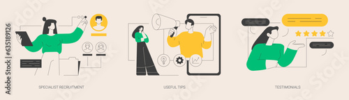 Human resources company abstract concept vector illustrations.