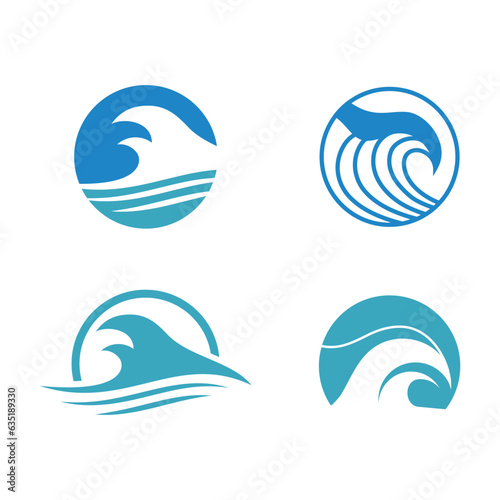 Wave sate symbol water wave logo sate vector.