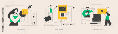 Design agency services abstract concept vector illustrations.