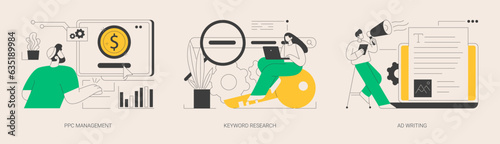 Internet marketing abstract concept vector illustrations.