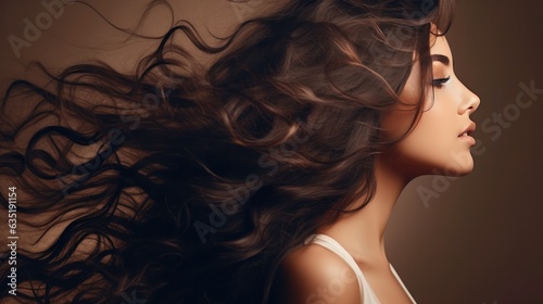 Girl with long dark hair