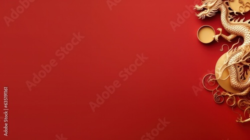 Chinese background with dragon