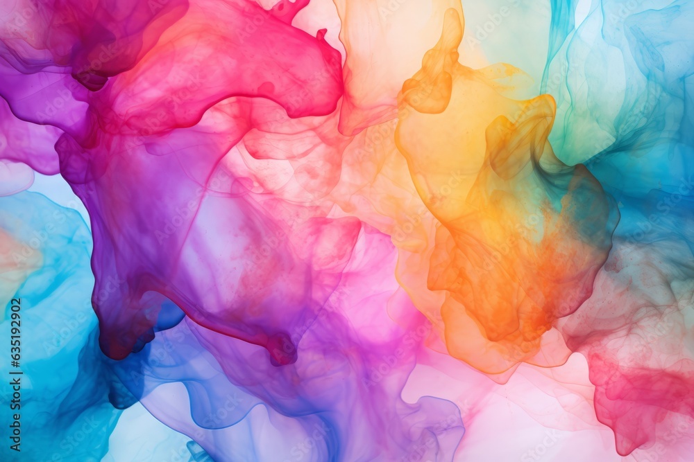Vibrant and mesmerizing, this background showcases the fluid beauty of colorful alcohol ink. Swirling patterns capture the spontaneous dance of pigments, creating a breathtaking abstract masterpiece.