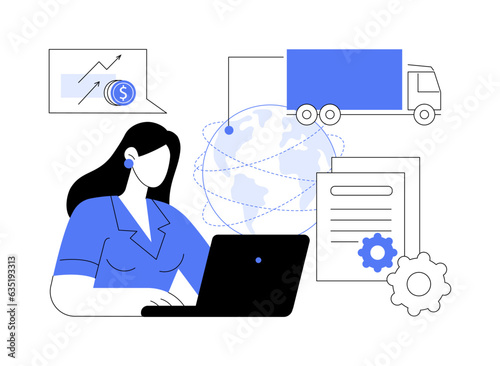 Customs broker abstract concept vector illustration.