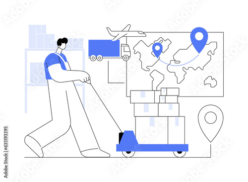 Bonded warehouse abstract concept vector illustration.