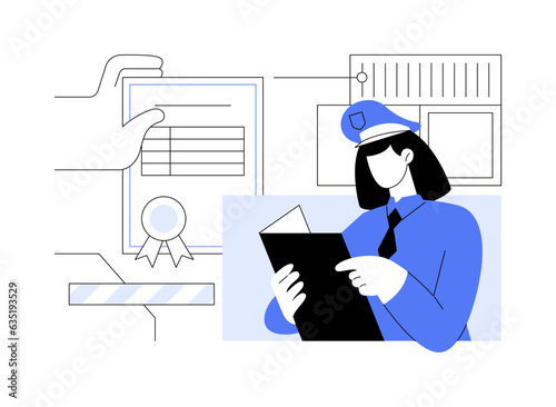 Certificate of conformity abstract concept vector illustration.