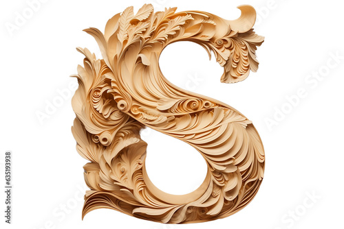 golden font letter S