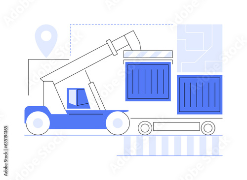 Port rail transportation abstract concept vector illustration.