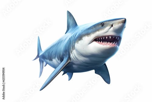 shark fish on white background