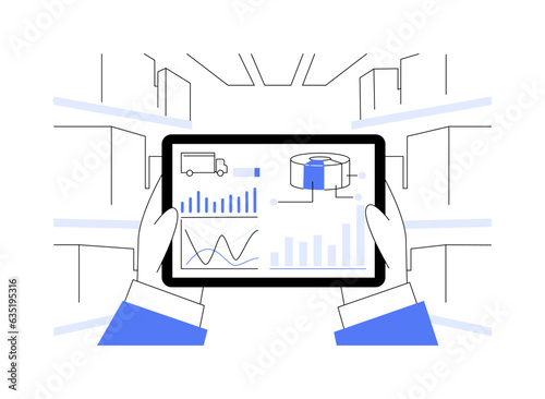 Reports and analytics abstract concept vector illustration.