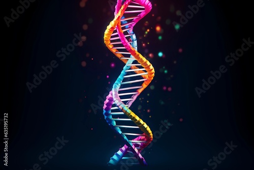 DNA cell on blue background