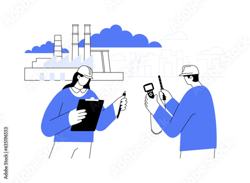 Air quality monitoring abstract concept vector illustration.