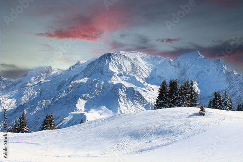 Fotografía France - Mont-blanc (vu du Prarion) / Ciel modifié