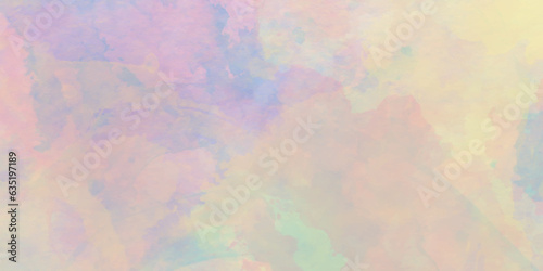 Beautiful and colorful acrylic hand-painted empty smooth multicolor abstract watercolor background with cloudy stains used as wallpaper, cover, presentation and design.	