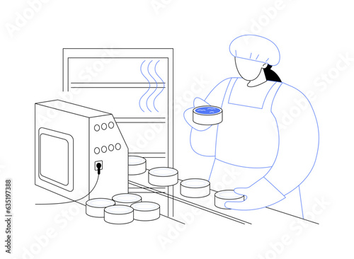 Canned meat abstract concept vector illustration.