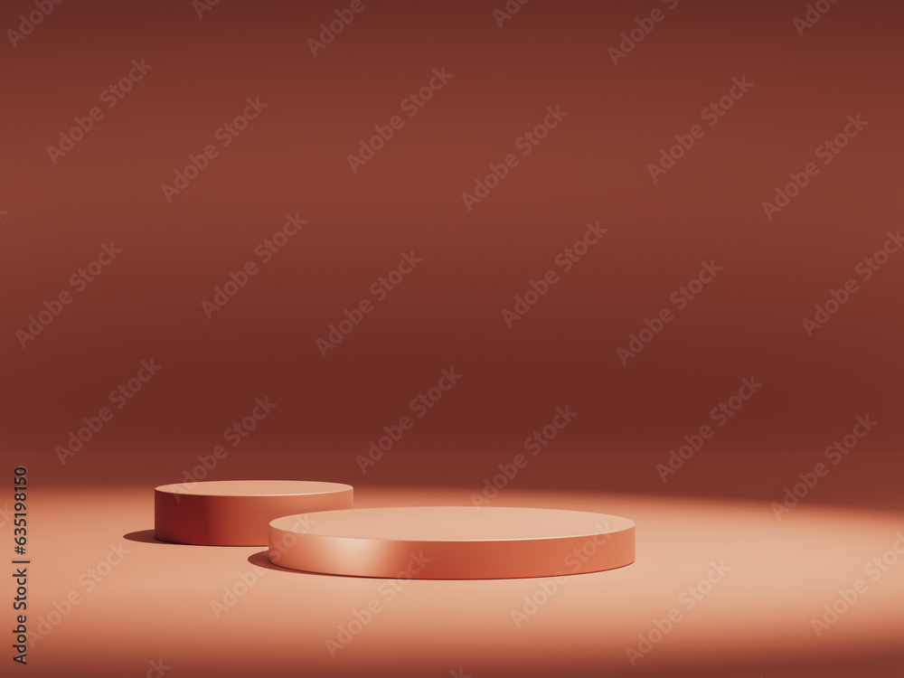 3D display podium brown background. Luxury podium display. Minimal brown pedestal for beauty, cosmetic product presentation. Elegant copy space, dark, brown template, studio 3d render 3D display podium brown background. Luxury podium display. Minimal brown pedestal for beauty, cosmetic product presentation. Elegant copy space, dark, brown template, studio 3d render