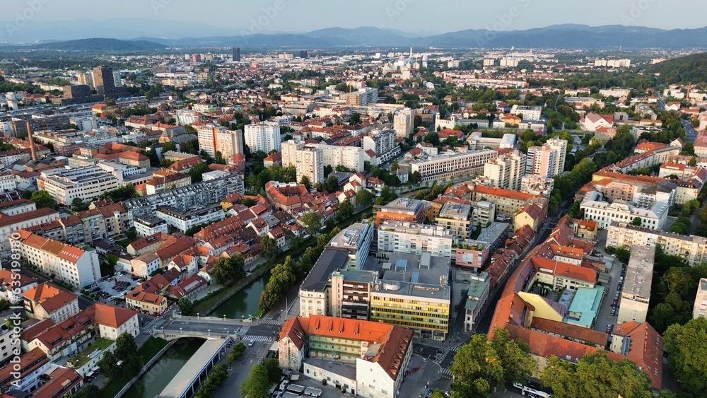 drone photo Ljubljana Slovenia europe europe