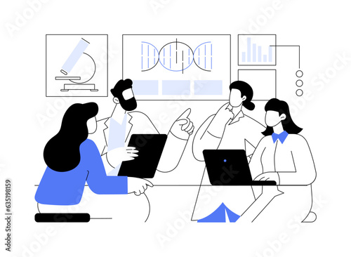 Form a scientific hypothesis abstract concept vector illustration.