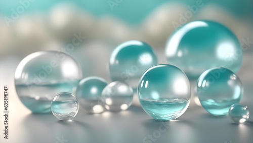 spheres balls marbles and perls orange and white round shapes background, luxurious satin wallpaper, 3D render fun banner