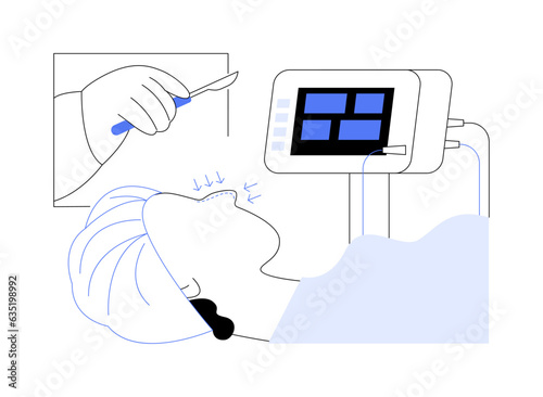 Nose reshaping abstract concept vector illustration.