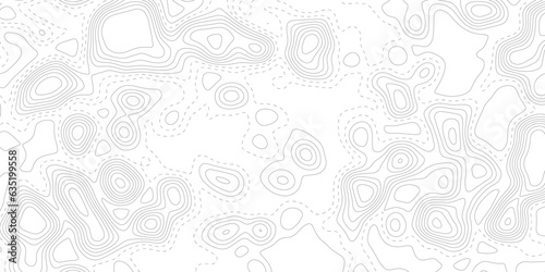 Topographic map background geographic line map with elevation assignments. The black on white contours vector topography stylized height of the lines map. Topographic map background geographic line.