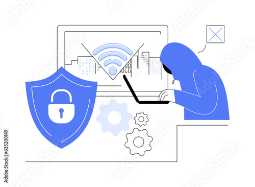 Key management abstract concept vector illustration.