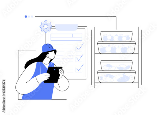 Managing storage abstract concept vector illustration.