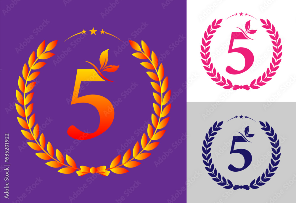 Obraz premium Vector set of number logo design