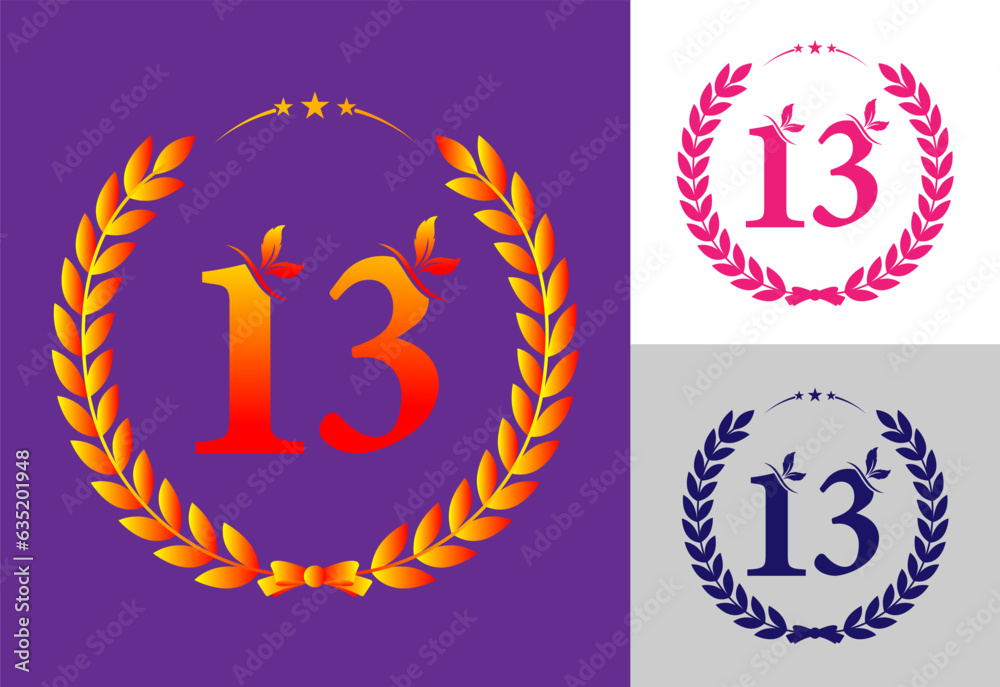 Vector set of number logo design Vector set of number logo design