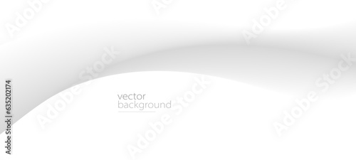 Smooth flow of wavy shape with gradient vector abstract background, light grey design curve line energy motion, relaxing image or technology.