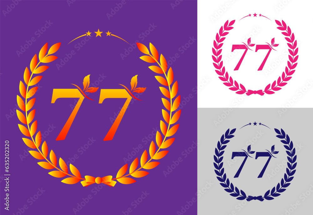Vector set of number logo design Vector set of number logo design