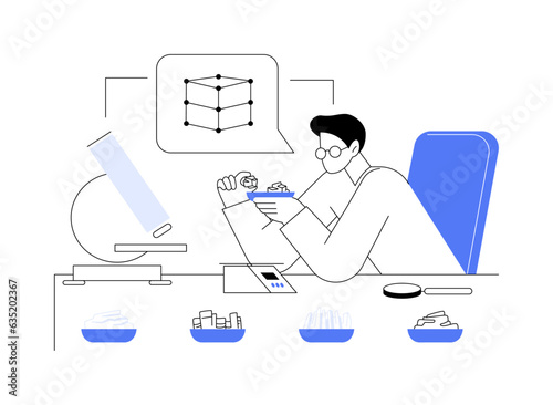 Study rock samples abstract concept vector illustration.