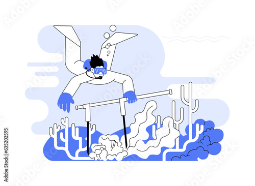 Study coral reef abstract concept vector illustration.