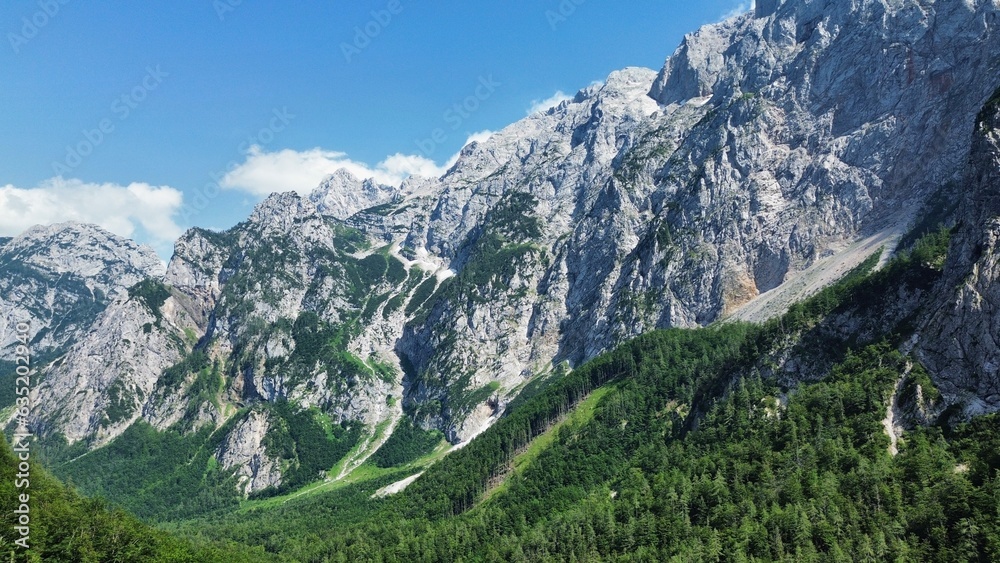 drone photo Logarska valley, Logarska dolina slovenia