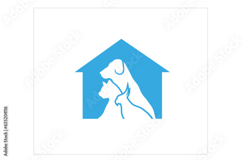 dog cat parrot logo vector icon design symbol illustration