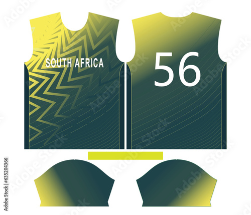 South Africa cricket team sports kid design or South Africa cricket jersey design
