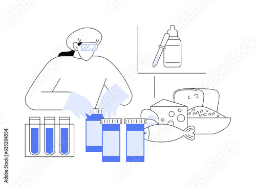 Adding food preservatives abstract concept vector illustration.