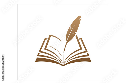 book pen logo vector symbol icon illustration