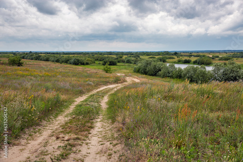 Landscape with Dragatske lake close to Sarny, Rivne region, Ukraine.