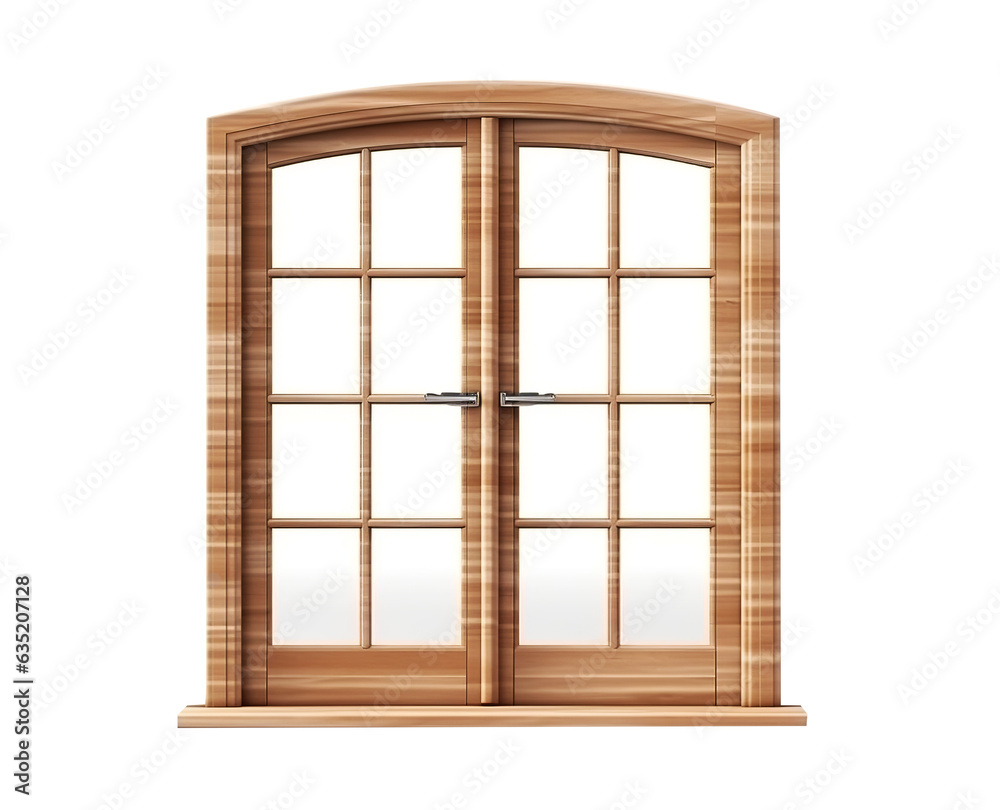 Window on transparent background. Generative AI. Window on transparent background. Generative AI.