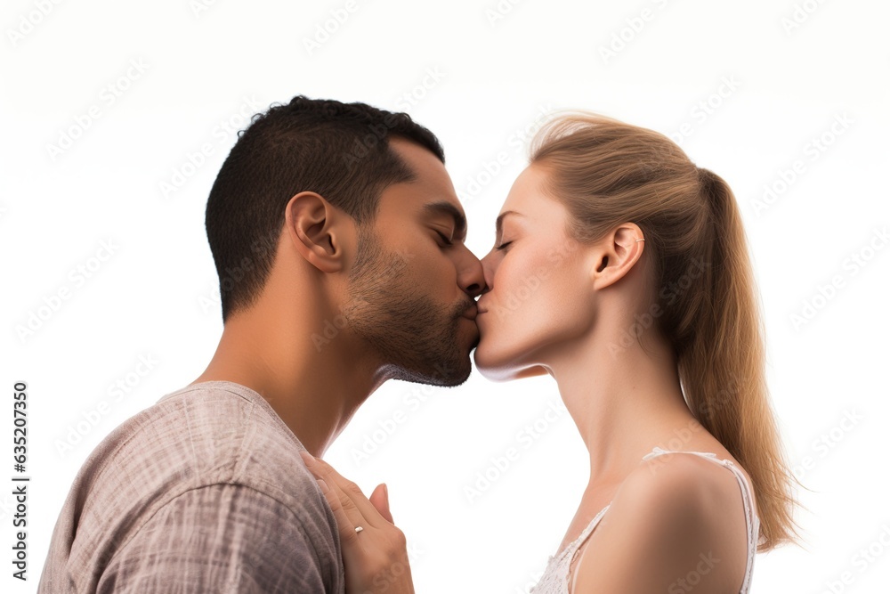 beautiful white american heterosexual couple kissing and looking at each other beautiful white american heterosexual couple kissing and looking at each other