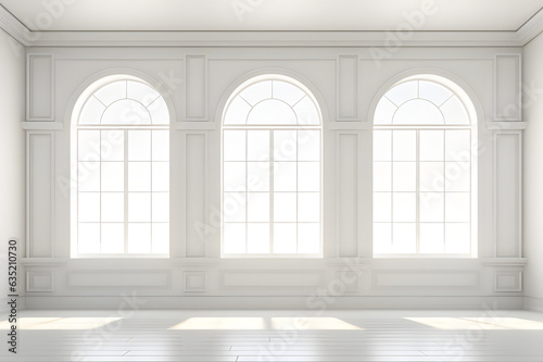 Luxury white clean interior room