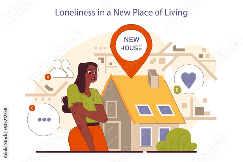 People moving out. Character relocating to a new place. Female character