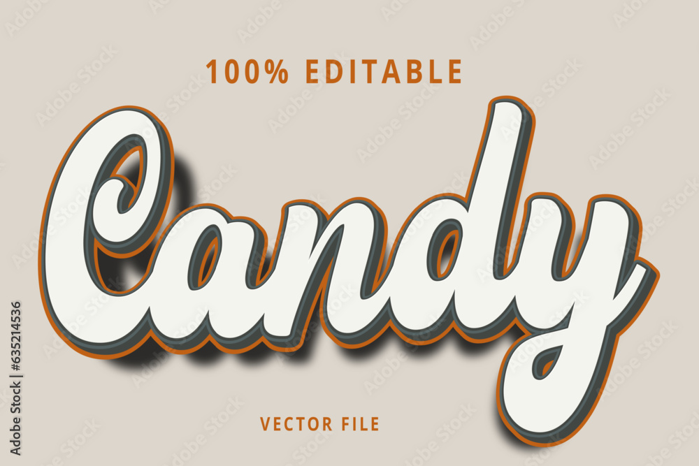 Fototapeta premium 3d candy editable text effect and typography design